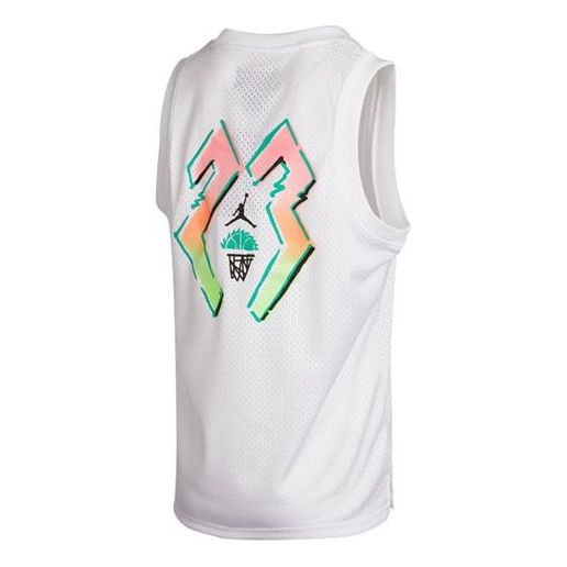 Air Jordan Causual Ventilate Basketball Sports Sleeveness Vest Men's White CZ4860-100