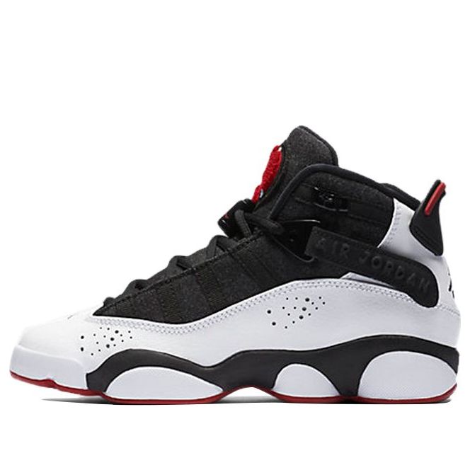 (GS) Air Jordan 6 Rings 'Black White Gym Red' 323419-012