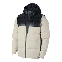 Air Jordan protection against cold Stay Warm hooded Colorblock Casual Sports Down Jacket White 924676-072