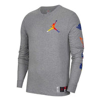 Air Jordan Long Sleeve Round Neck Men Grey DA6763-091