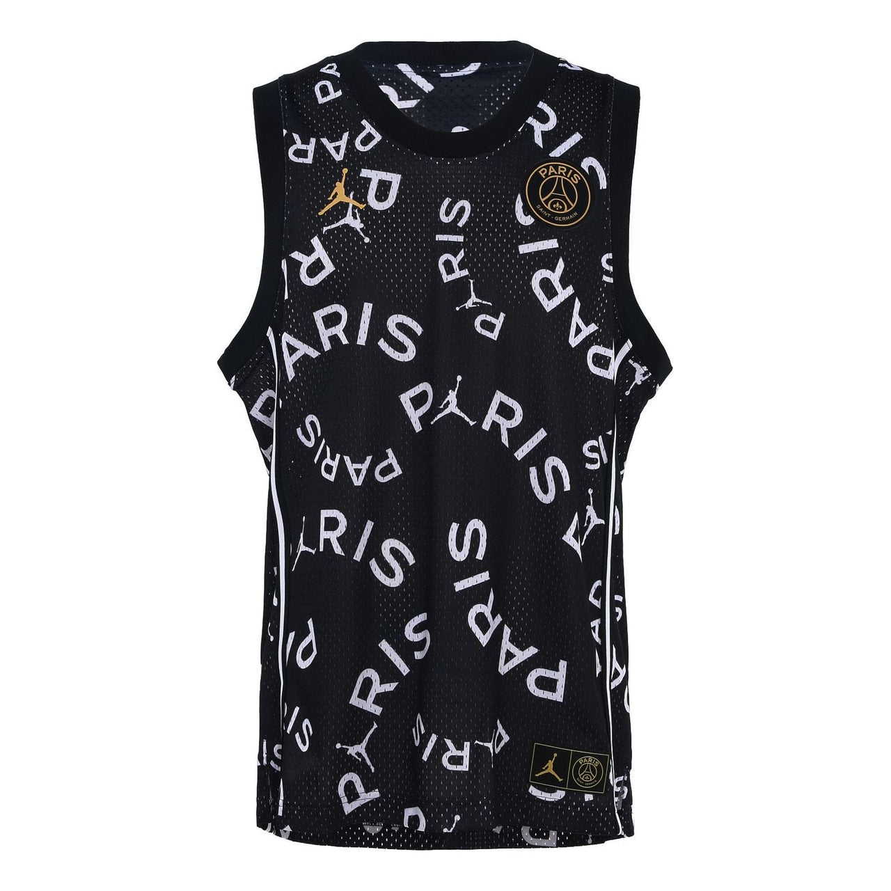 Air Jordan Paris Saint-Germain Printing Basketball Tops Vest Black CK9669-010