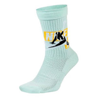 Air Jordan Wear-Resistant Breathable Soft Sports Basketball One Pair Blue Socks CU6609-333