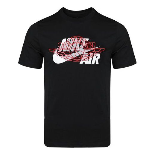 Air Jordan Air Wings Round-neck Short-sleeve Tee Men Black CU1980-010