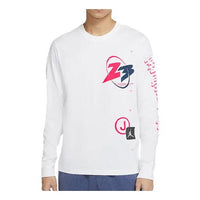 Air Jordan 23 Air Printing Casual Sports Round Neck Long Sleeves White CT3662-100