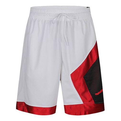 Air Jordan Jumpman Diamond Mesh Splicing Basketball Shorts White AV3207-100