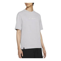 Men's Air Jordan Casual Solid Color Printing Round Neck Pullover Short Sleeve Light Iron Grey T-Shirt DO6100-054