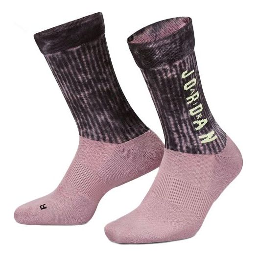 Air Jordan Legacy Sport DNA Tie Dye Alphabet Athleisure Casual Sports Socks Couple Style One Pair Pink SK0028-500