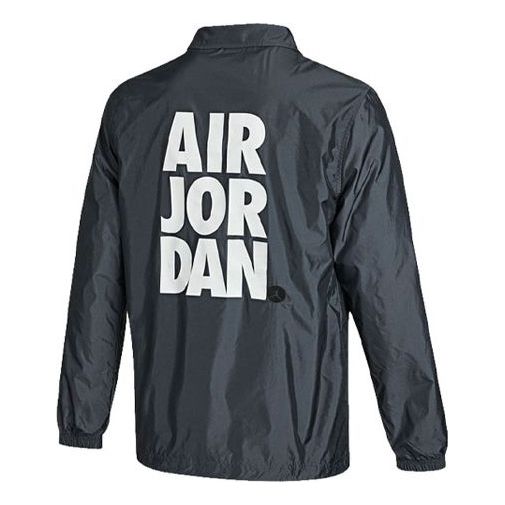 Air Jordan Alphabet Printing Woven logo Sports Jacket Black CZ4825-084