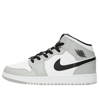 (GS) Air Jordan 1 Mid 'Light Smoke Grey Black' 554725-092