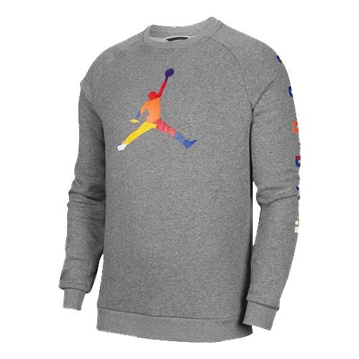 Air Jordan Casual Sports Round Neck Pullover 'Grey Rainbow' DA6729-091