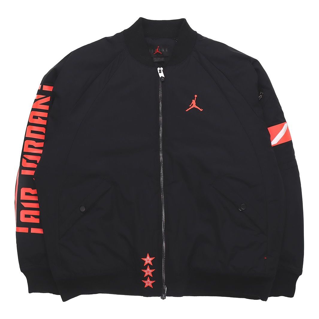 Air Jordan Stand Collar Long Sleeve Bomber Jacket 'Black' BQ6957-010