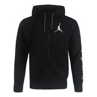 Air Jordan Zipper Cardigan Hooded Jacket Men's Black CZ5429-010