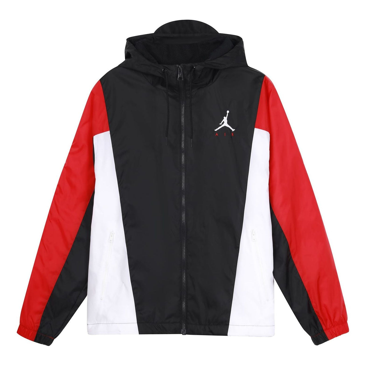 Men's Air Jordan Windproof Casual Sports Colorblock Hooded Training Logo Woven Jacket Autumn Black DQ8642-010