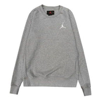 Air Jordan Crew Neck Casual Pullover Knitted Sweater Men's Grey CQ7760-063