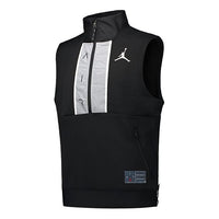 Air Jordan Colorblock Half Zipper Basketball Sports Vest Black CU1346-010