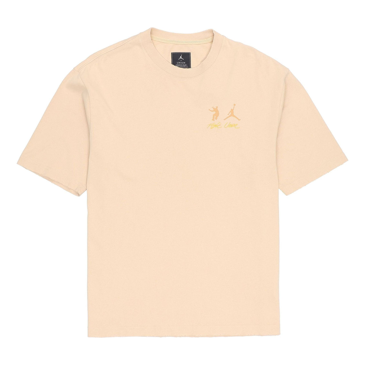 Air Jordan x union Crossover SS22 Solid Color Breathable Logo Round Neck Short Sleeve Asia Edition Khaki DM2844-268