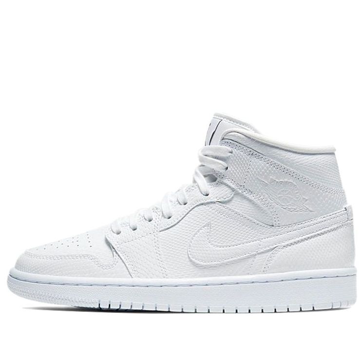 (WMNS) Air Jordan 1 Mid 'White Snakeskin' BQ6472-110