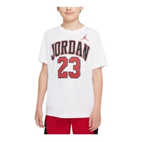 (GS) Air Jordan Short Sleeves Tee 'White Red 23 Jordan logo' HA4950-101