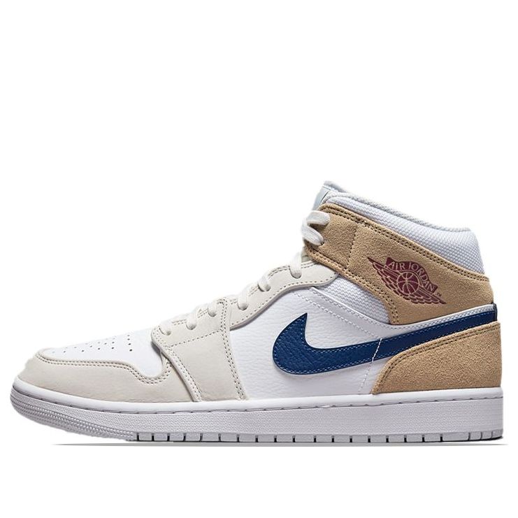 Air Jordan 1 Mid 'White Khaki Blue Void' DO6726-100