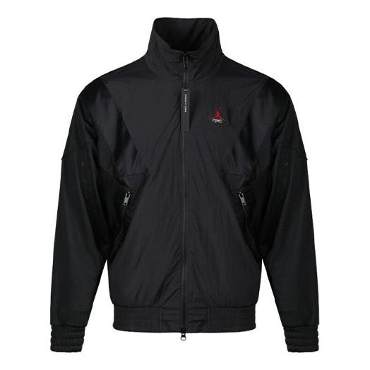 Air Jordan Sports Stand Collar Windproof Woven Jacket Black AO0556-010