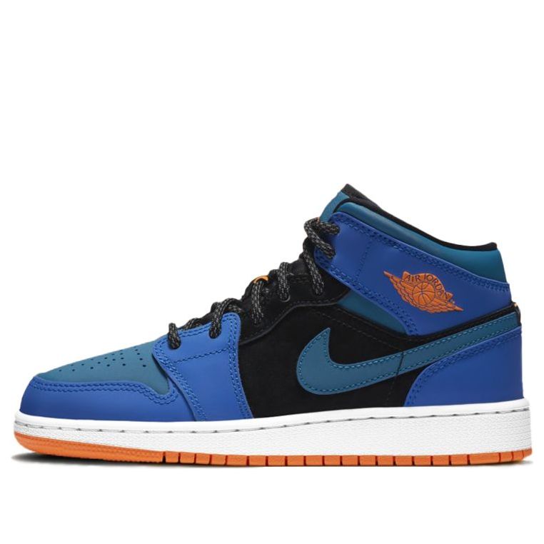 (GS) Air Jordan 1 Mid 'Racer Blue Green Abyss' 554725-440