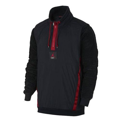 Air Jordan Sports Pullover Fleece Lined Jacket Black AH6256-010