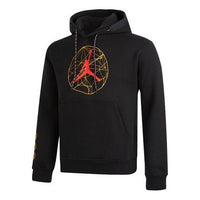 Air Jordan Casual Sports Hooded Lace-up Sweatshirt Men's Black DC9728-010