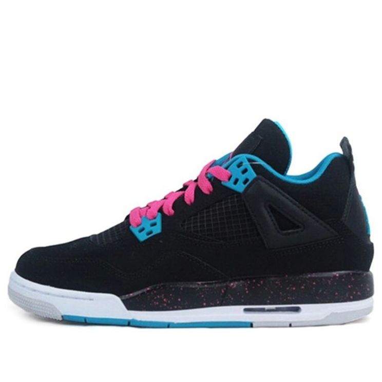 (GS) Air Jordan 4 Retro 'Black Vivid Pink' 487724-019