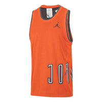 Air Jordan Sport Dna Logo Printing Reversible Breathable Basketball Sports Vest Orange DA7235-803