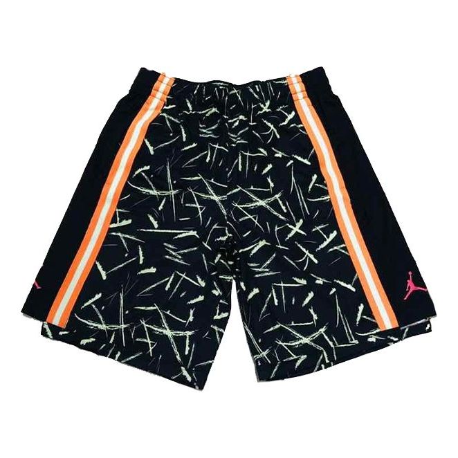 Air Jordan Splash Ink Graffiti Basketball Sports Knit Shorts Black CW7084-010