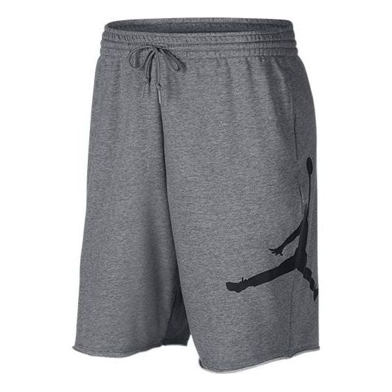 Air Jordan Jumpman Large Logo Athleisure Casual Sports Knit Shorts Gray AQ3116-091