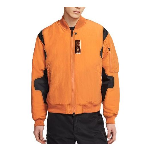 Air Jordan 23 Engineered Numeric Pattern Baseball Collar Long Sleeves Jacket Orange CV2787-875