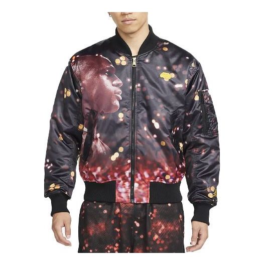 Air Jordan Loose Casual Printing Long Sleeves Jacket Black DC9655-010