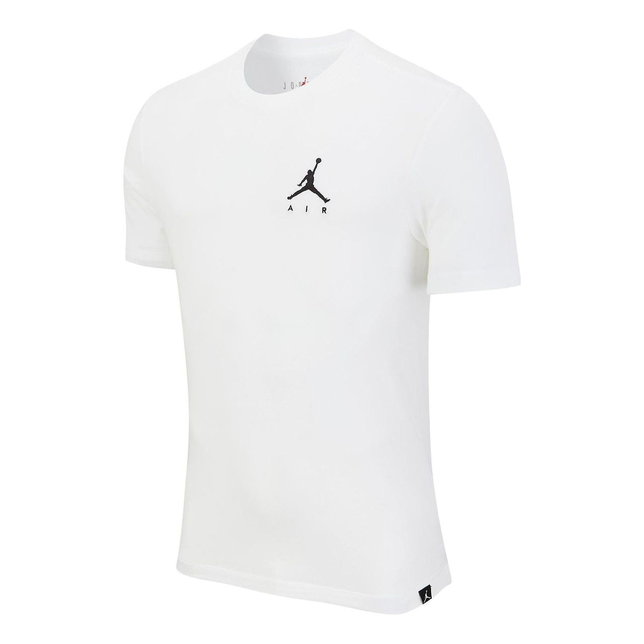 Men's Air Jordan Solid Color Logo Casual Sports Short Sleeve White T-Shirt DA6800-100