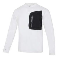 Men's Air Jordan Splicing Pocket Reflective Printing Round Neck Pullover White T-Shirt DN2050-100