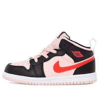 (TD) Air Jordan 1 Mid 'Black Pink Crimson' 640735-604