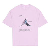 Air Jordan 23 Engineered Casual Breathable Large Logo Printing Round Neck Short Sleeve Pink Purple DO8895-530