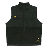 Air Jordan As M J Jmpmn Vest Basketball Sports Fleece Lined Zipper Stand Collar Black DC9662-010