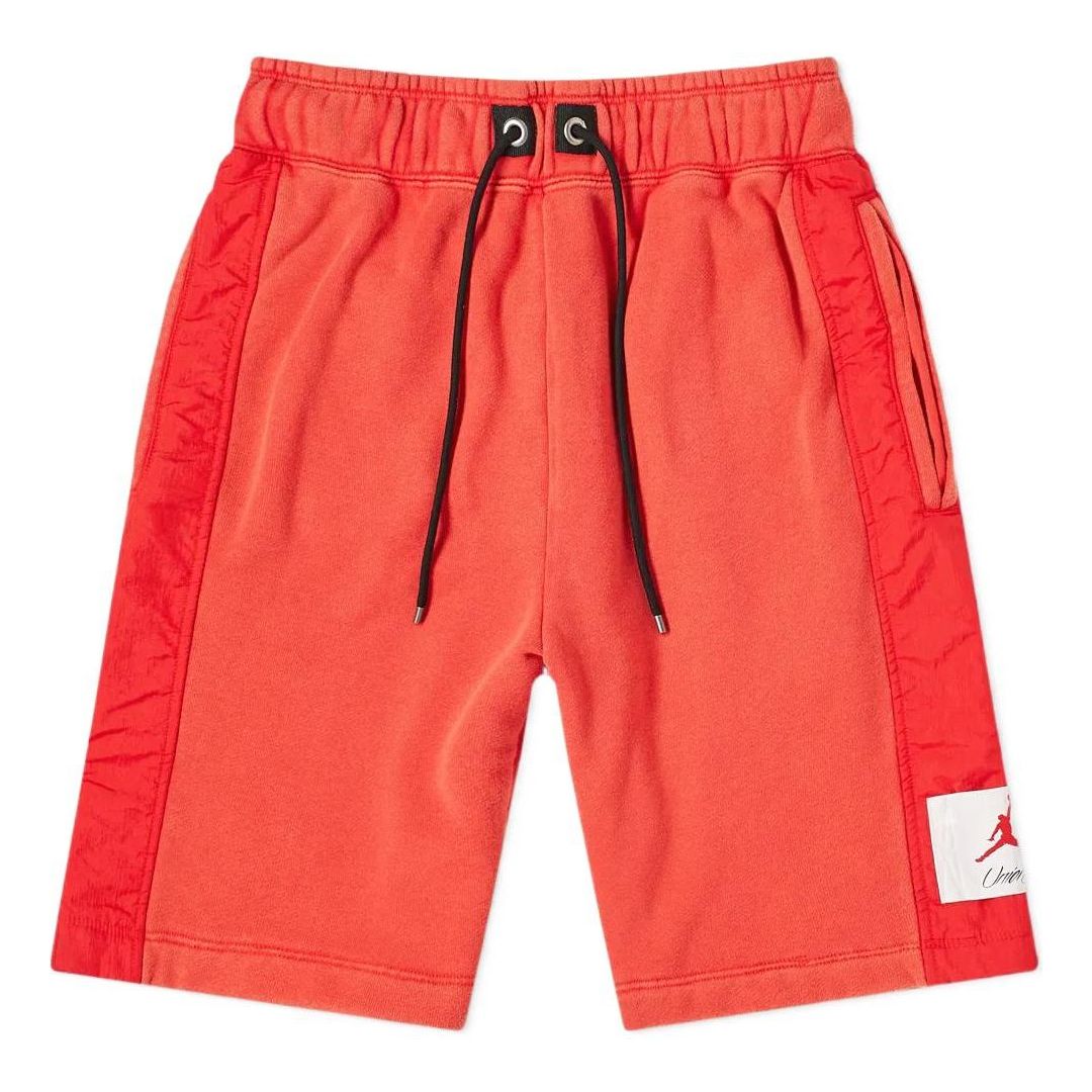 Air Jordan x Union Crossover Embroidered Small Flying Man Patch Logo Sports Shorts Red AH3404-657