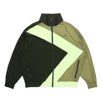 Air Jordan Wings Diamond Contrasting Colors Casual Sports Jacket Green CI7916-355