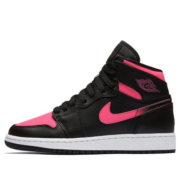 (GS) Air Jordan 1 Retro High 'Black Hyper Pink' 332148-019