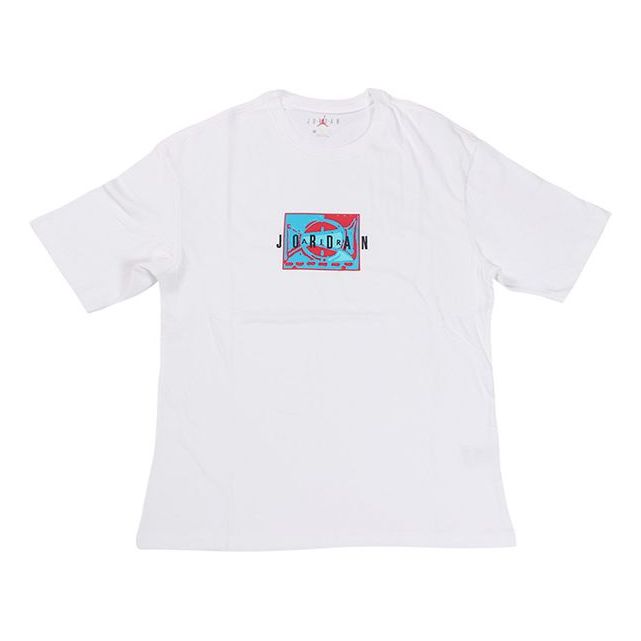 Air Jordan Sport DNA Logo Printing Short Sleeve White CJ6222-100