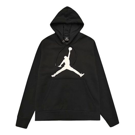 Air Jordan Jump Man logo Printing Fleece Sports Training Black BQ9236-010