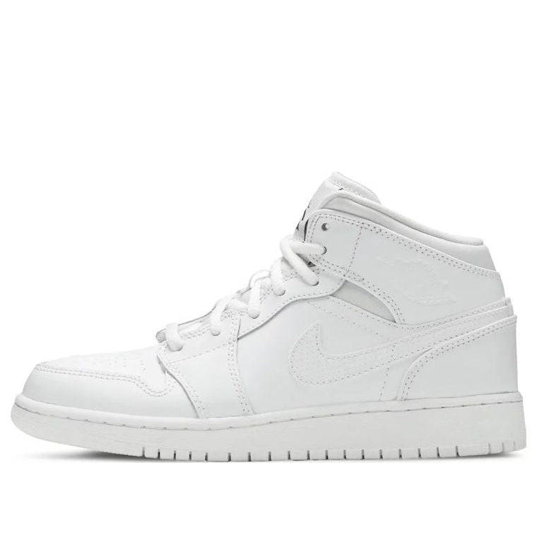 (GS) Air Jordan 1 Retro Mid 'White' 554725-110