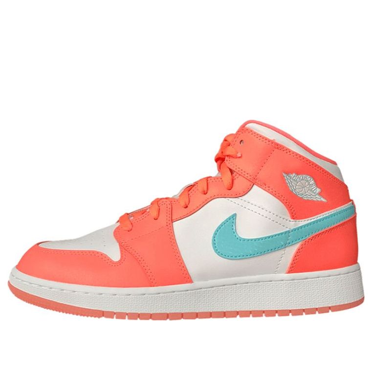 (GS) Air Jordan 1 Mid 'Crimson Pulse' 555112-814