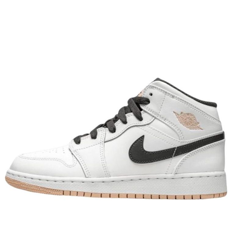 (GS) Air Jordan 1 Mid 'White Arctic Orange' 554725-180