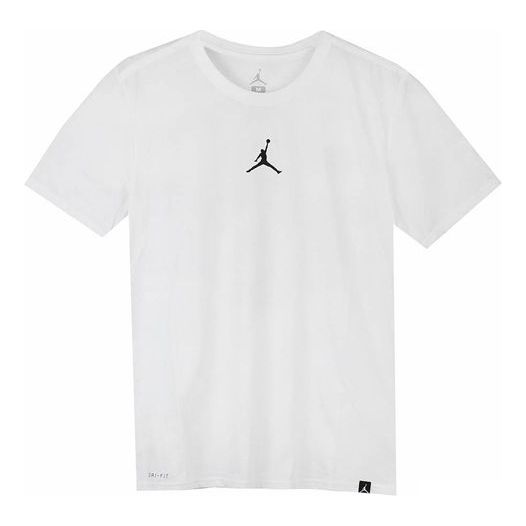 Air Jordan Iconic Quick Dry Training Sports Short Sleeve White AR7416-101