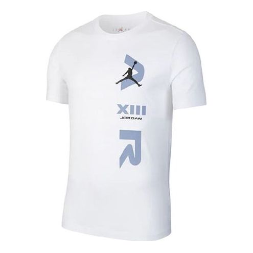 Air Jordan LEGACY AJ13 Short Sleeve Sports White CW0796-100