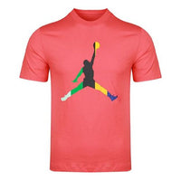 Men's Air Jordan Sport Dna Jumpman Round Neck Short Sleeve Coral Red T-Shirt CU1975-631