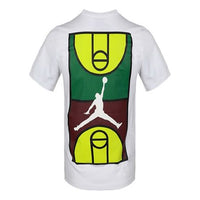 Air Jordan Back Stadium Large Printing Short Sleeve White CJ6291-100